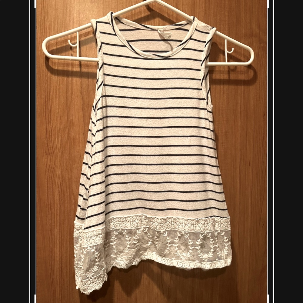 Pink Lemonade girls size 10 striped tank top.